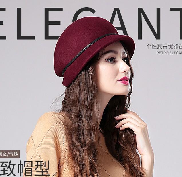 

Леди Федора Шерстяная шапка Женская шерстяная купольная шапка Зимняя церковь Клош Шляпы Студенты Досуг Теплая шерстяная шапка Fedoras Регулировка B8946