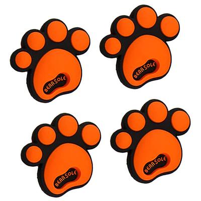 Rio Grande ZM-ST4846-OR Set of 4 for Cars, Paws, 3D Stickers, Double-Sided, Tape, Paste (Orange)