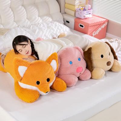 Lie Lie Animal Fox Rabbit Pillow Plush Toy Doll Big Dog Doll Girl Soothing Ragdoll