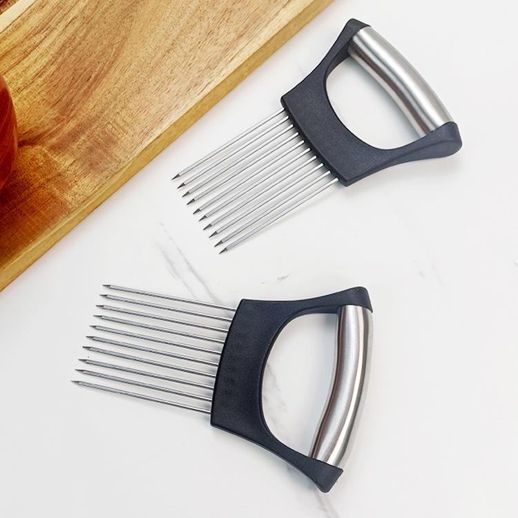 Stainless Steel Onion Slicer & Meat Tenderizer Tool