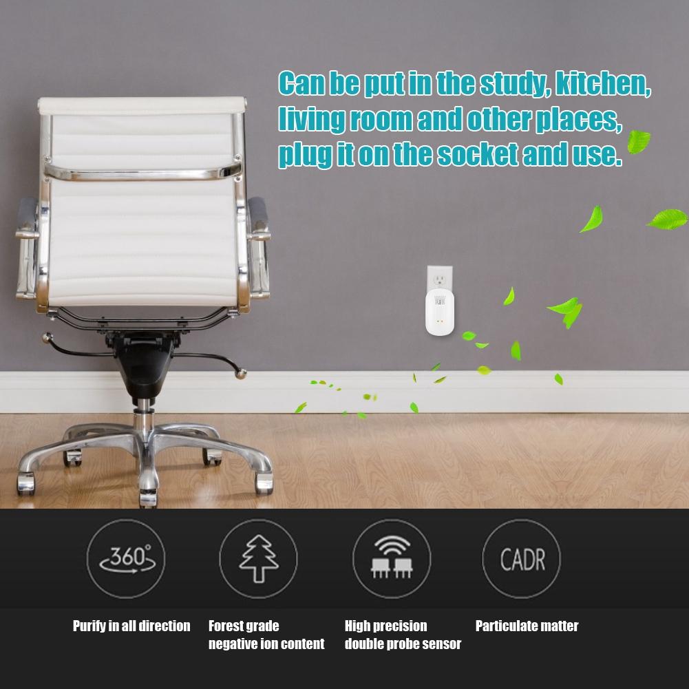 Household Negative Ion Air Purifier Portable Bad Odor Removal Air Filter