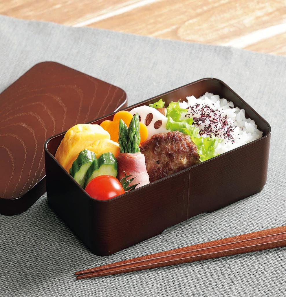 Kakusee Bento Made In Dishwasher and Microwave Inner Lid with Elastic Single Suitable for Elementary School High School Retro Product 79033700