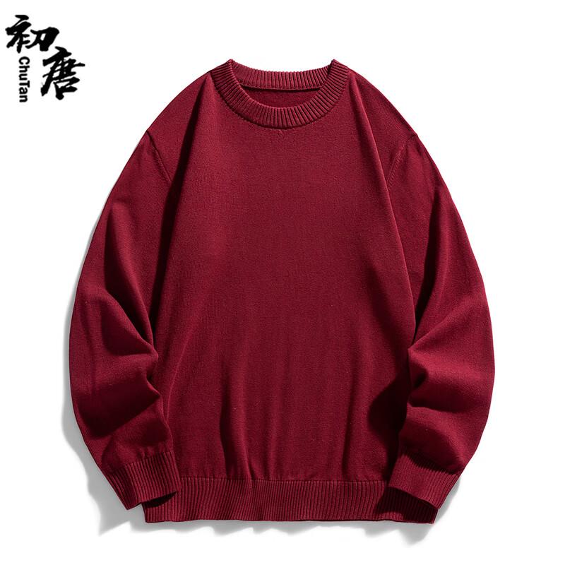 Men's Round Neck Basic Knit Pullover Sweater
