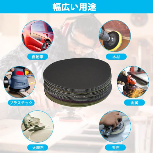 EMAGEREN Waterproof Sandpaper, 125mm, Pack of 30, Round Sandpaper for Sanding, Mirror Polishing, High Gloss Finish, for Metal, Car Repair, Painted Sur