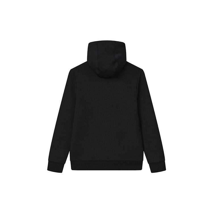 FILA Minimalist Solid Color Casual Knit Long Sleeve Hoodie Men hoodies Black F11M247203F-BK