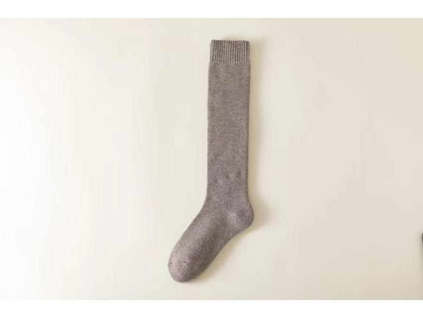 Women's Fleece-Lined Over-the-Knee Thickened Terry Socks - Slimming & Versatile for Autumn/Winter
