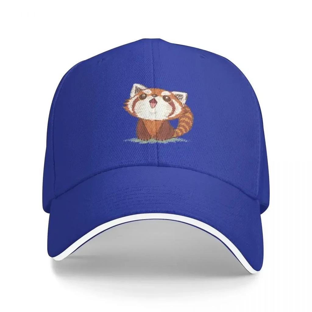 Red panda happy Baseball Cap Military Cap Unisex beach hat custom Hat Vintage Caps Women Unisexs
