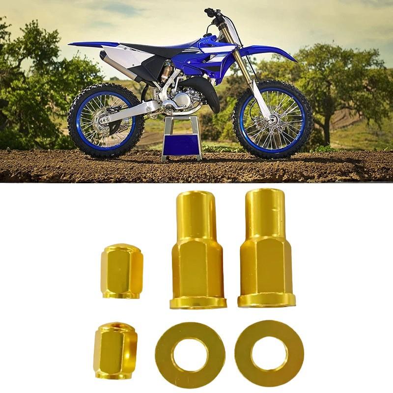 New Gold Color Motorcycle Tire Valve Cap Set-Lock Nuts Kit With Bolts And Washers Included