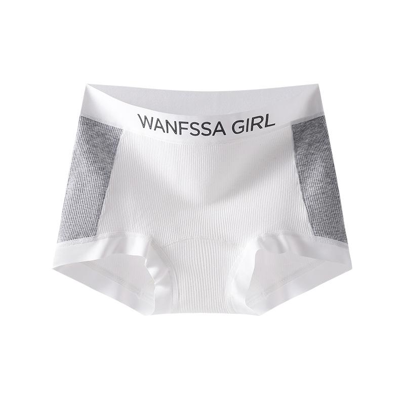Женские Весенние и Осенние Хлопковые 10a Антибактериальные Дышащие Трусы-Слипы Без Швов Средней Посадки M