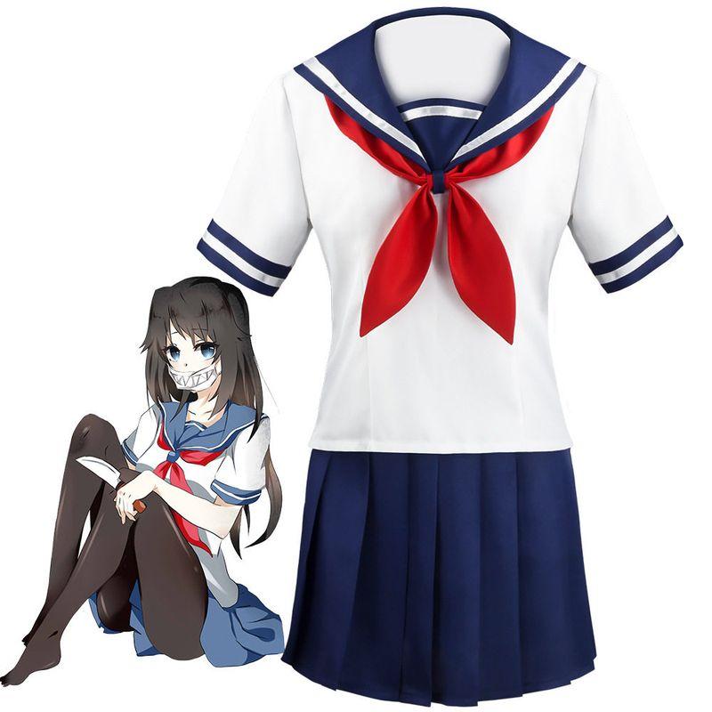Yandere Simulator Yandere-Chan Aishi Ayano Jk Uniform School Uniform Academy Style Women's Cosplay Costume in Stock