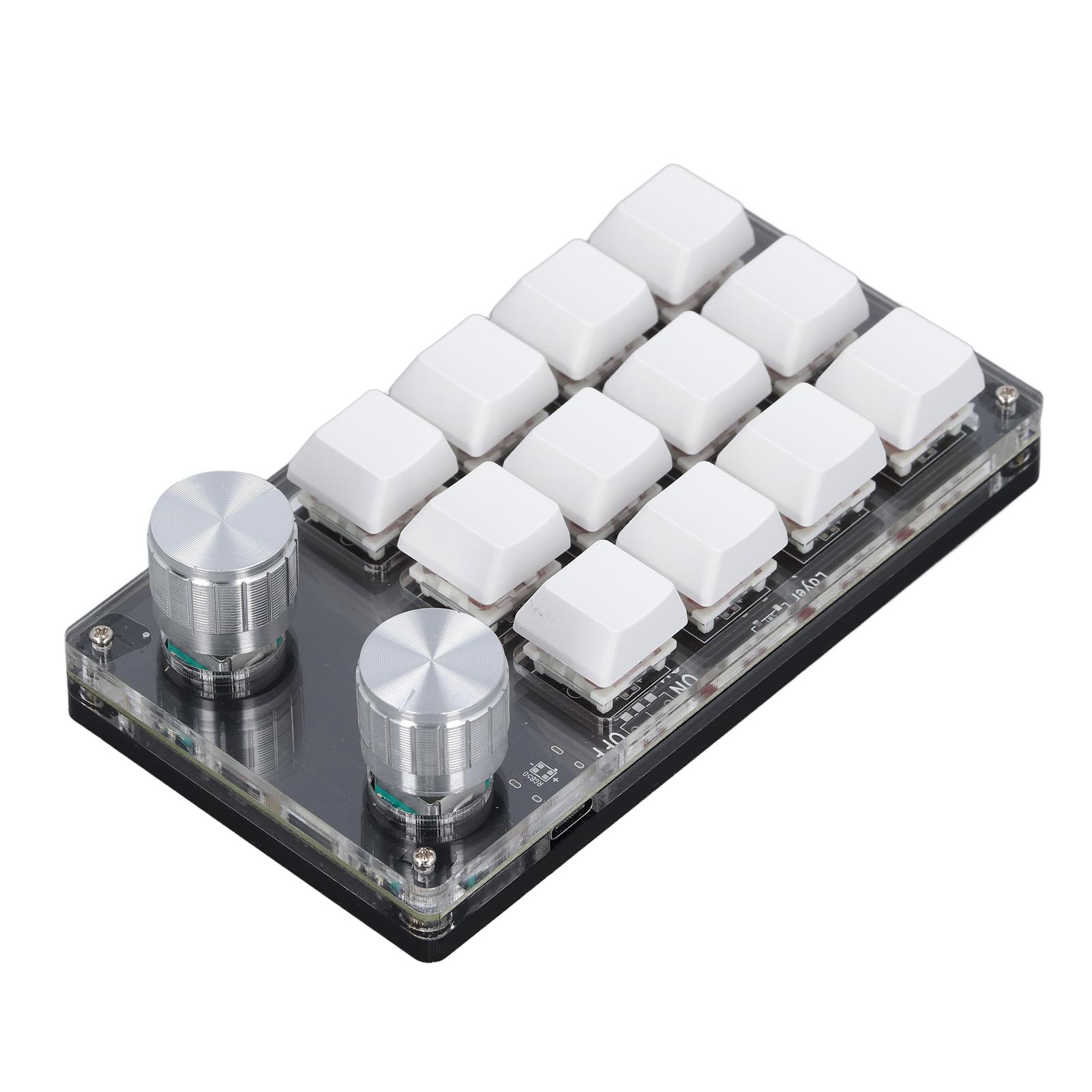 

12 клавишная ручка, программируемая USB-клавиатура, пылезащитный красный переключатель, механическая клавиатура, постоянный ток 5 В, 1 А