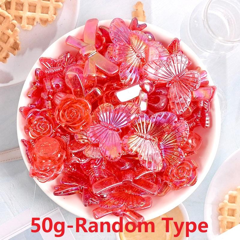 50g Kristall Glitzer Gelee Kleber DIY Handyhülle Dekoration Diy Haarnadel Sahne Kleber Zubehör Simulation Kuchen Materialtasche