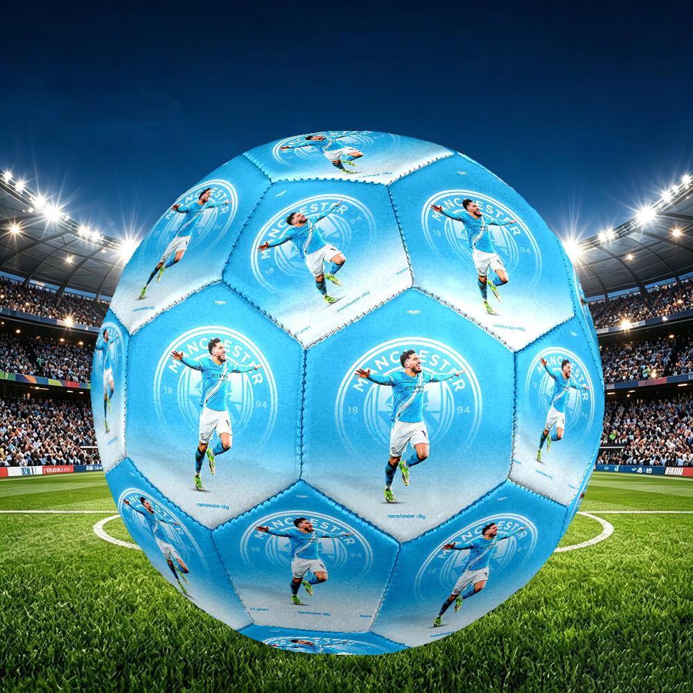 Size 5 Soccer Ball - Outdoor Sport Football with Manchester United Manchester City Pattern, Ideal Gift for Birthdays, Graduation