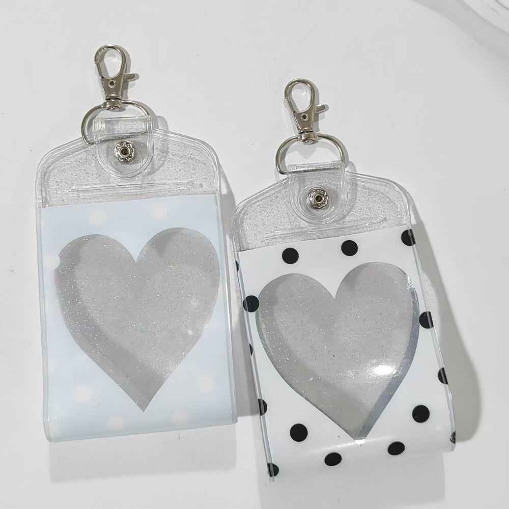 INS PVC Photocard Holder Double-sided Dual-slot Card Protective Case 3-inch Card Storage Card Display Pendant