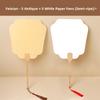 Thiened Blank Xuan Paper Calliaphy Fan DIY Material Kit Hand-Painted Cultural Creative Fan round ape Bamboo Frame