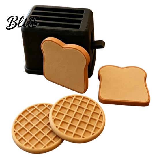 Toaster Desk Decoration Stress Relief Catapult Toy with Bread & Waffle Toy Accessories 3D Printed Food Ejector Toaster Decompression Gadget