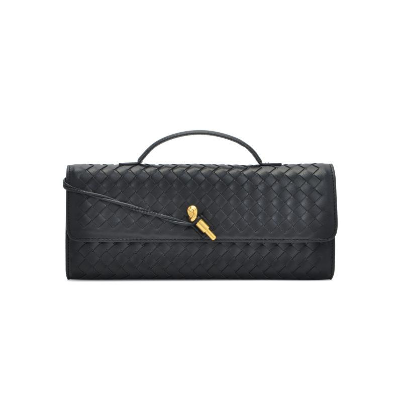 [Strict Selection] Niche Woven One-Shoulder Dinner Baguette Bag Fashionable Horizontal Clutch Bag Versatile Women'S Oblique Span Bag