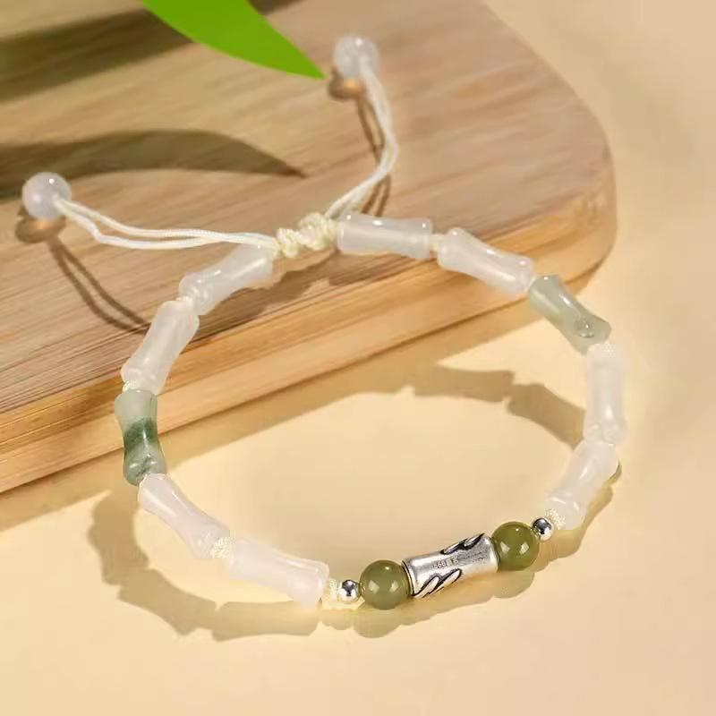 Bamboo Couple Bracelet Chinese Style Black Agate Bracelet Light Luxury Gift
