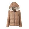 Women's Fashion Casual Coat Cotton Jacket Short Padded Loose Hooded Cotton Jacket