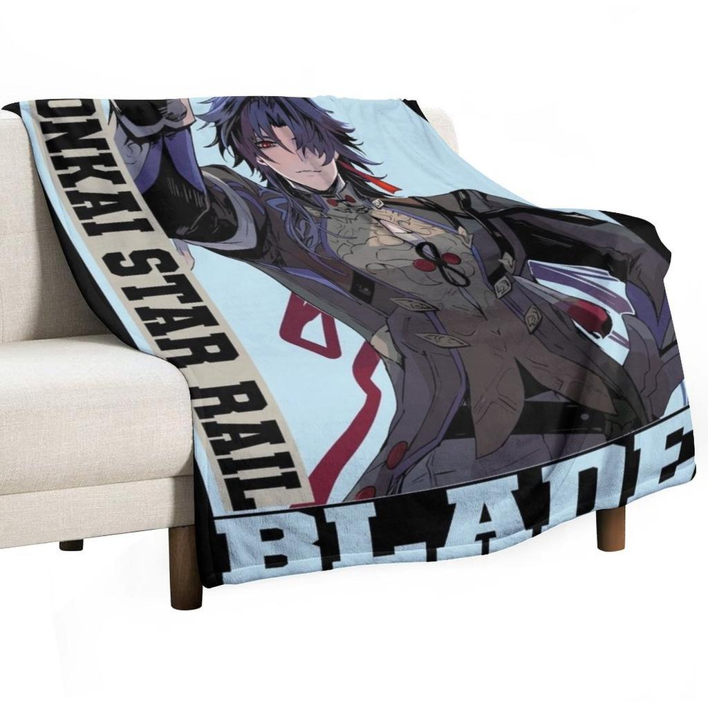 Blade - Honkai Star Rail Throw Blanket Decoratives Blankets For Sofas Tourist Cute Plaid Blankets