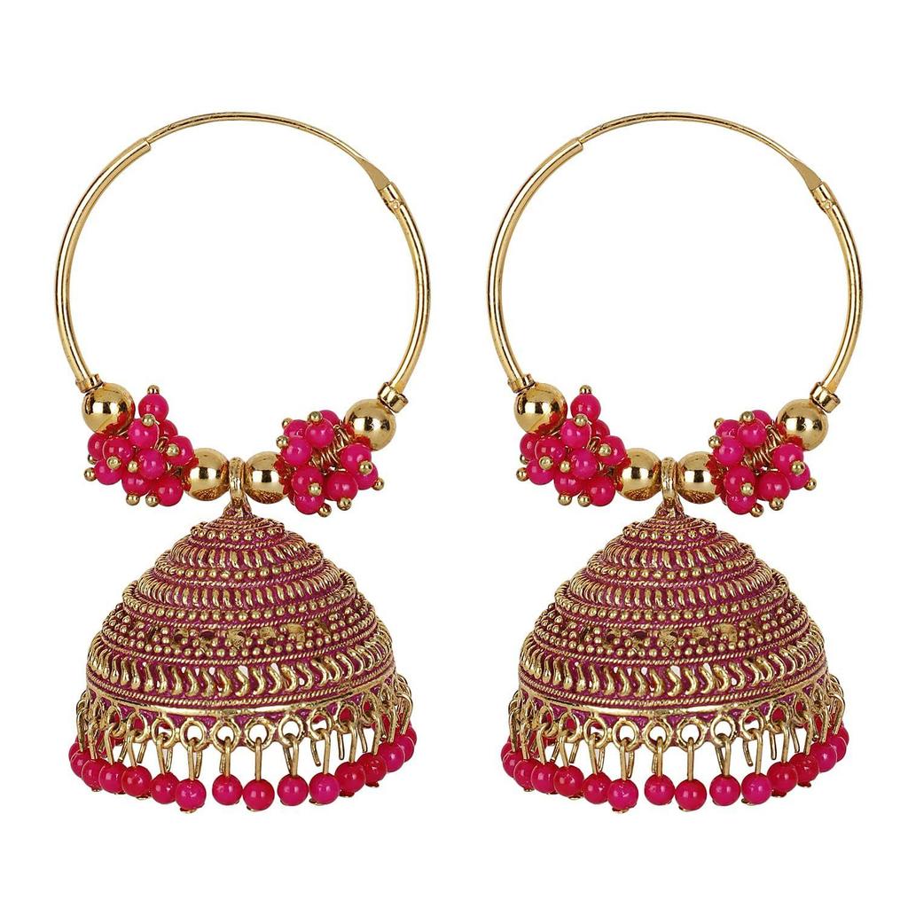 Latest Stylish Traditional Hoop Jhumki Earrings for Women & Girls