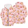 Women'S  Zip Up Hoodie 3D Printed Hooded Sweatshirt Hoody Coat with Pocket