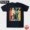 Unisex T-Shirt Vintage Jazzmusik-Liebhaber Geschenk T-Shirt Unisex T-Shirt Unisex 100% Baumwolle Weich Locker Rundhals T-Shirts Streetwear Harajuku