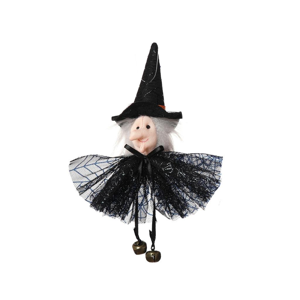 Halloween Witch Ornament Crafts Doll Pumpkin Drop Ornaments with Bell Halloween Decoration for Home Halloween Decor Kids Gifts