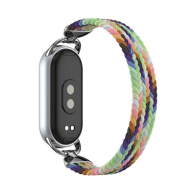 Braided Solo Loop Band for Xiaomi Smart Band 9 8 Strap Soft Elastic Nylon Bracelet Replacement Wristband for Xiaomi Mi Strap 9/8