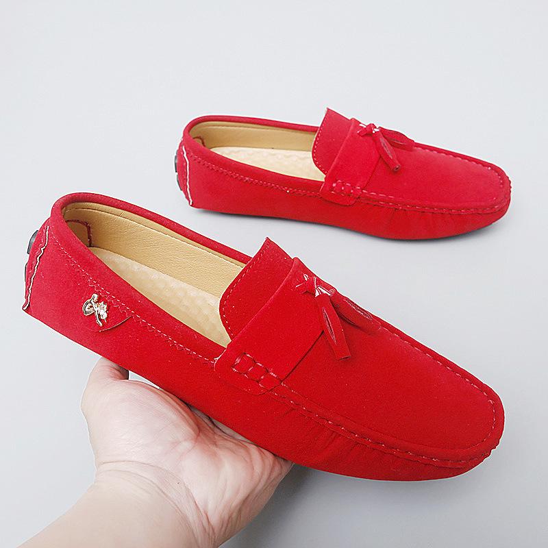 Übergröße Herren Wildleder Quasten Mokassins - Leichte Slipper Freizeit Loafer