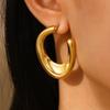 1 Pair Atmosphere Fashionable Simple Wind Titanium Steel Water Drop Pendant Earrings Long Pull-out High-end Accessories