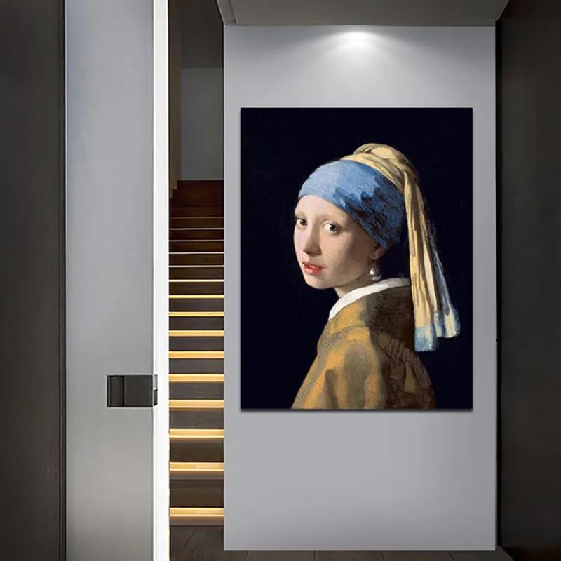 

Девушка с жемчужными серьгами Плакат Настенное искусство