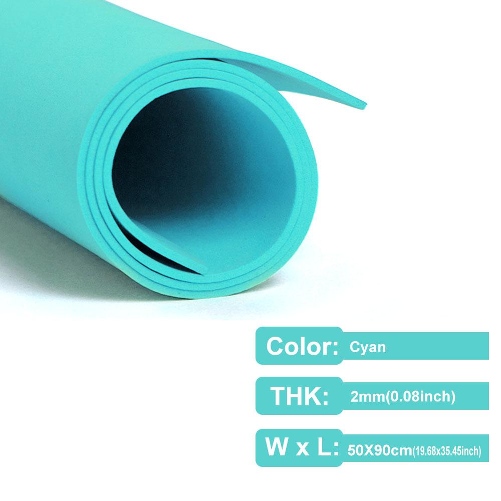 

Кольорові листи піни ЕВА Косплей піна ЕВА Товщина 2 мм 50 см*90 см Папір з піни ЕВА для мистецтва, рукоділля, DIY-проектів 50x90cm Cyan