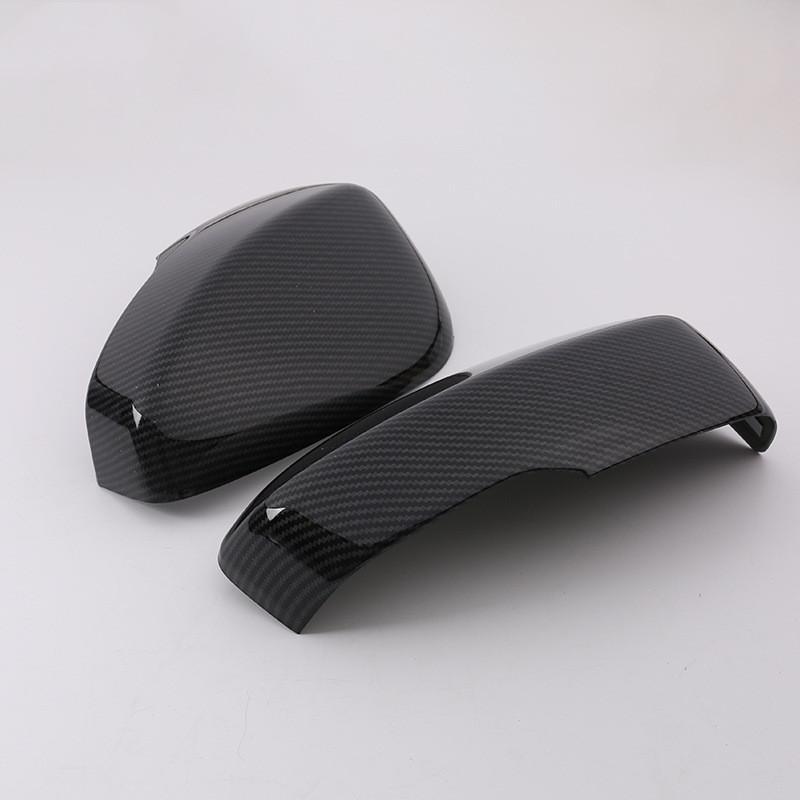 For Mitsubishi Eclipse Cross 2018 2019 2020 ABS Carbon fibre Auto Side Door Rearview Mirror Cover Trims Car Styling Accessories 4eg