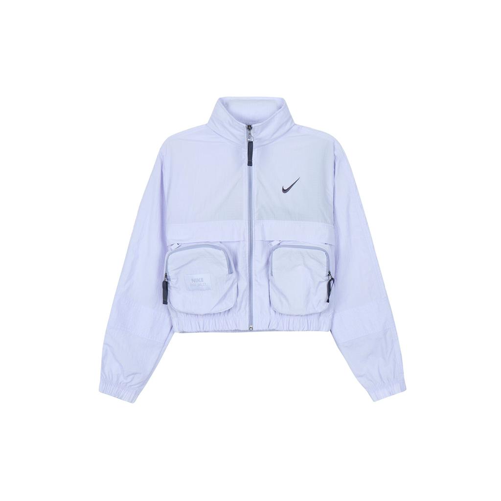 Nike City Logo Printed Zip-Up Collar Jacket Women Jacket Purple DV8035-536