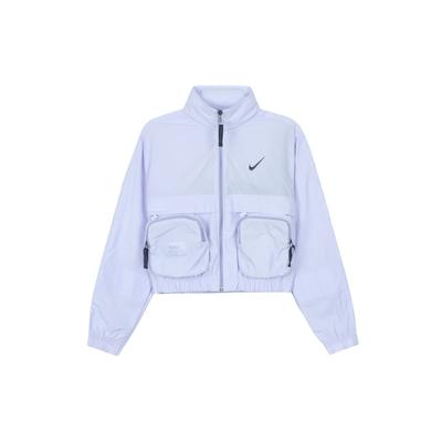 City Logo Printed Zip-Up Collar Jacket Women Jacket Purple DV8035-536