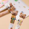 5 Cute Little Bear Ten-color Pen Cartoon Press 10 Color Ballpoint Pen Stationery Multi-color Hand Pen Graffiti Pen Oil Pen