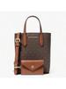 Women's Mini Tote Bag - Printed Coated Shoulder/Crossbody Bag, Brown, Suitable for Daily Commute, Casual Outings, Etc. 35F4G2VC0B-BROWN