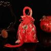 Large Capacity Canvas Flower Drawstring Bag Chinese Style Festive Sugar Bag  Party