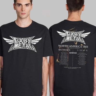 Unisex Shirt Cotton Oversize Large Size Babymetal North America Tour 2025 Fan Gifts T-Shirt
