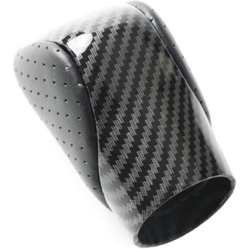SSZY Carbon Black Leather Gear Shifter Hand Ball Gear Knob Gear Shift Knob Shifter