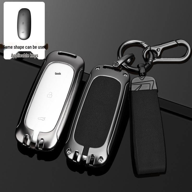 L9/L8/L7MAX Schlüsselhülle: Premium Metallschale, Ein-Schnallen-Schutz für Herren-Autoschlüssel