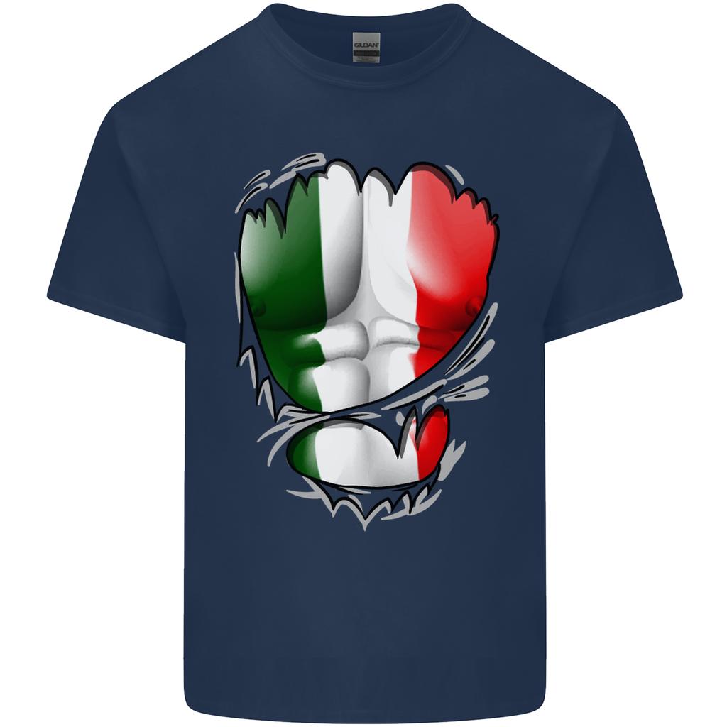 Gym Italian Flag Ripped Muscles Italy Unisexs Light Cotton TShirt