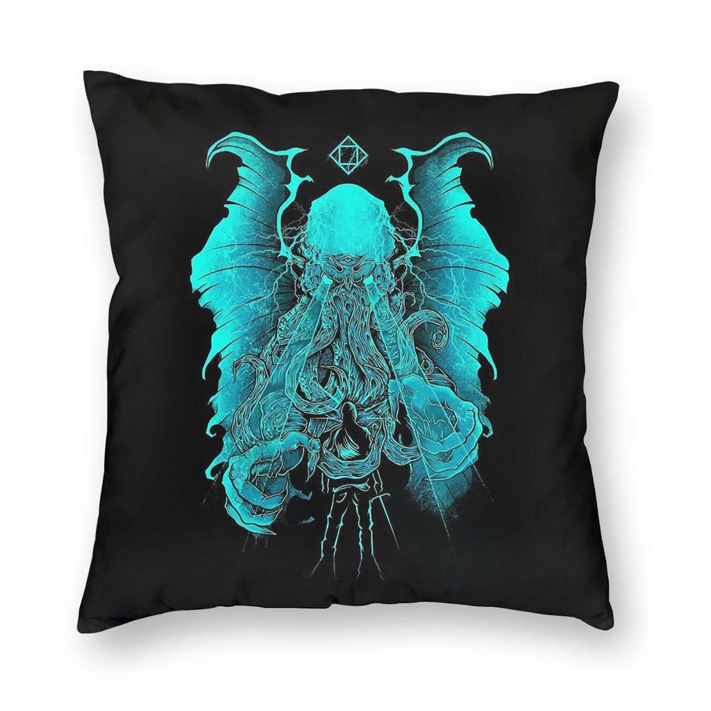 Cthulhu Monster Creature Square Pillowcase Polyester Linen Velvet Creative Decorative Pillow Case Sofa Seater Cushion Cover 18"
