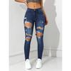 2026 New Fashionable Ripped Slim-Fit Casual Slimming Women's Jeans