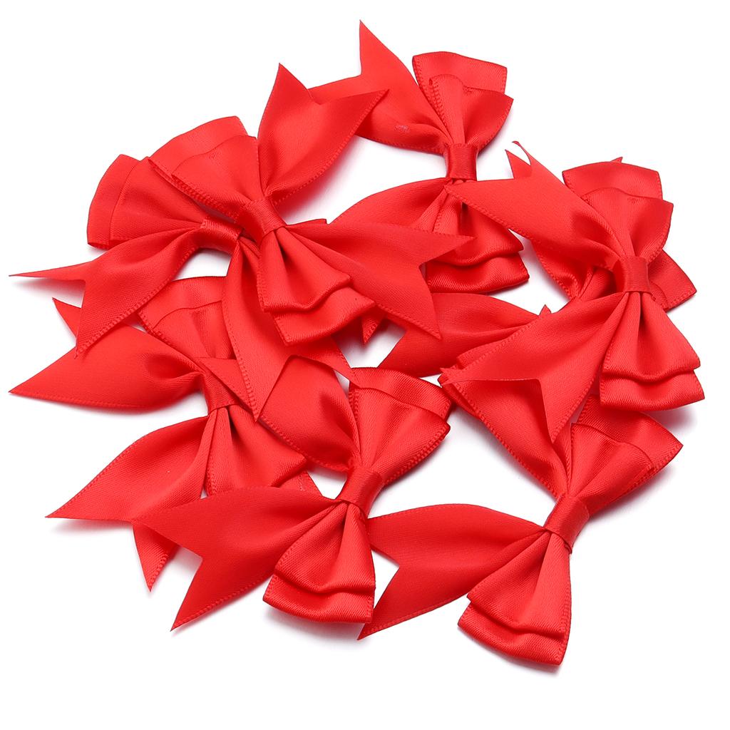 10pcs Satin Ribbon Bows Colourful Polyester Double Layer Swallowtail Bowknot For DIY Wedding Party Clothing Headwear Gifts Decor