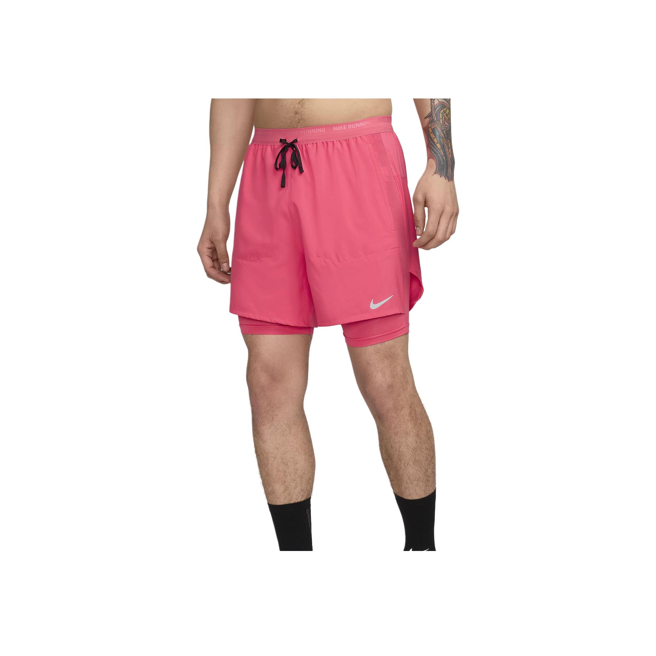 

Nike Мужские шорты для бега Dri-FIT 13 см, гибридные, фиолетово-розовые DM4757-629 S