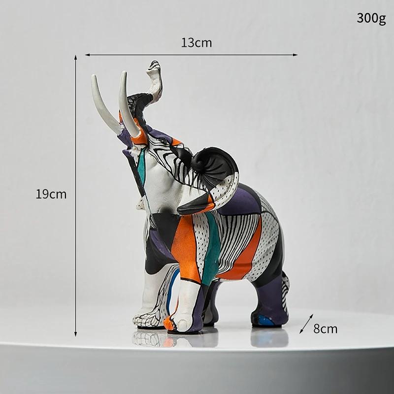 Modern Simple Art Dazzling Elephant Ornaments Creative Crafts Living Room Entrance Desk Resin Decorative Ornaments