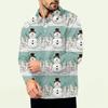 Men's Christmas Print Zip-Up Sweatshirt, Long Sleeve Loose Fit Casual Fall Winter Top, Multiple Colors and Sizes