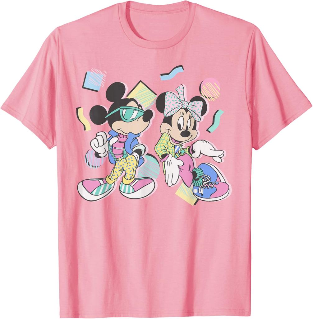 Mickey and Friends Mickey & Minnie Retro 80's Style T-Shirt Unisex